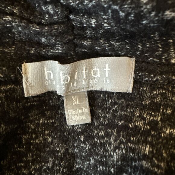 Habitat Womens Open Front Draped Cardigan Sweater Size XL Gray Marl Pockets - Picture 7 of 8